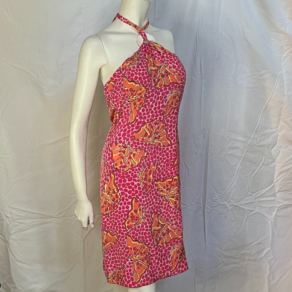 Vintage Lilly Pullitzer Butterfly Strapless Dress, size 2